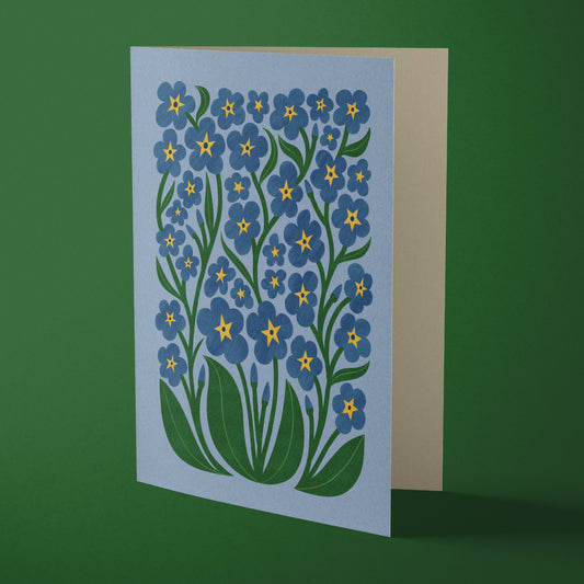 Forget Me Not | Modern-Retro Floral Reusable Greeting Card