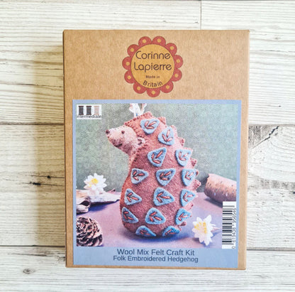 Corinne Lapierre's Folk Embroidered Hedgehog Felt Craft Mini Kit