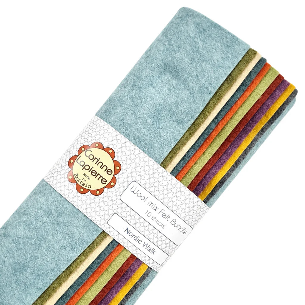 Corinne Lapierre Felt Bundle of 10 9" squares