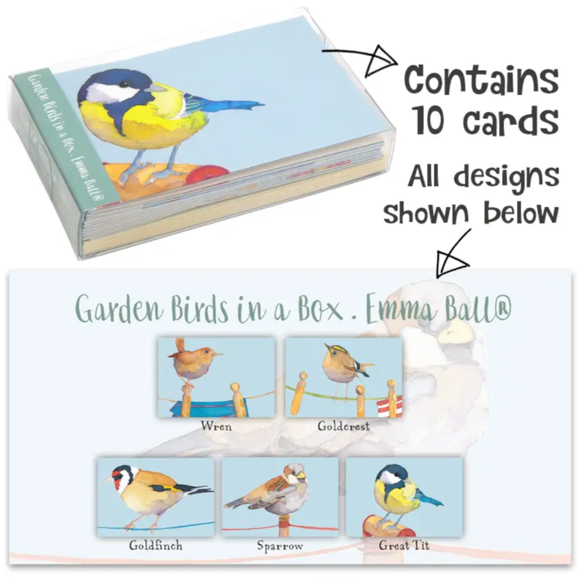Garden Birds Notelets