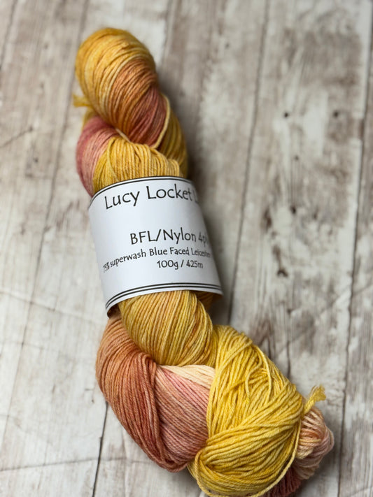 Locket's Hand Dyed 4ply BFL/Nylon Sock Yarn