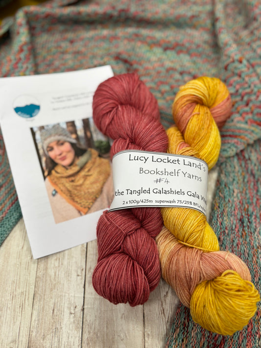 Bookshelf Yarn Sets & Pattern for the Tangled Galashiels 2024 Shawl
