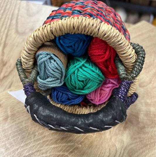 Pick & Mix Mini Balls of Catona Crochet Cotton to go with your choice of Bolga Basket (Copy)
