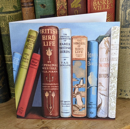 Fabulous Bookshelf Art greetings card by Roo Waterhouse