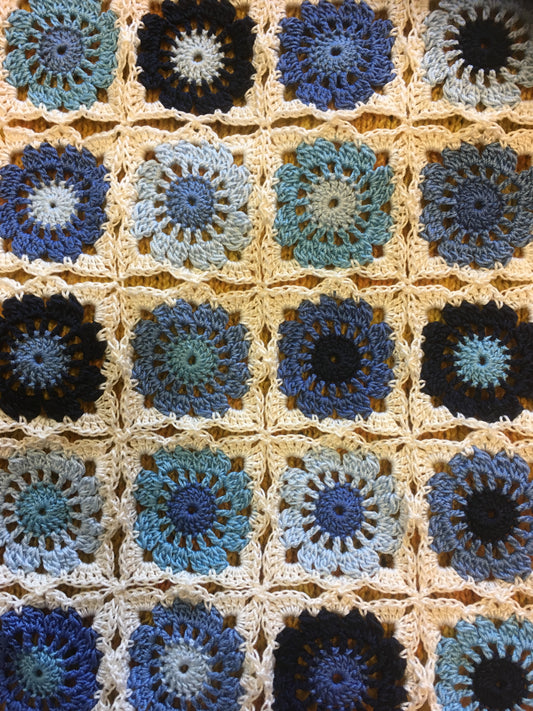 Delft Tiles Fine Crochet Scarf kit