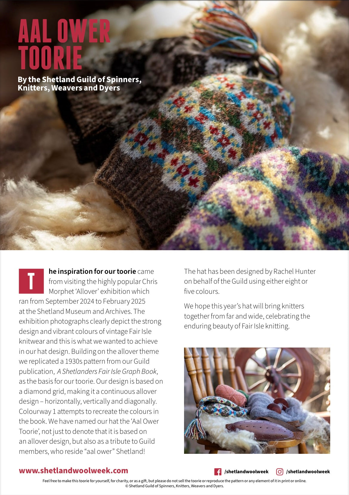 Aal Ower Toorie Shetland Wool Week Hat Pattern
