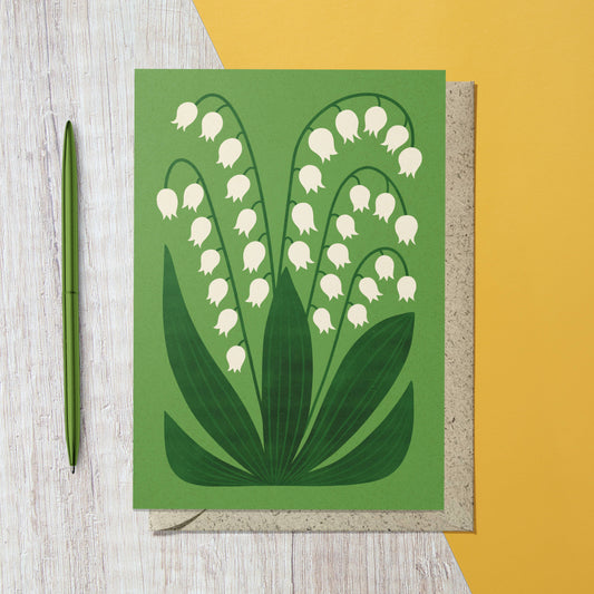 Lily of the Valley | Modern-Retro Reusable Greeting Card
