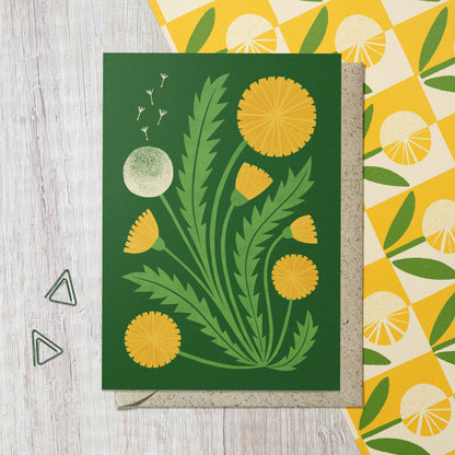 Dandelion | Modern-Retro Floral Reusable Greeting Card