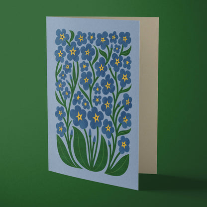 Forget Me Not | Modern-Retro Floral Reusable Greeting Card
