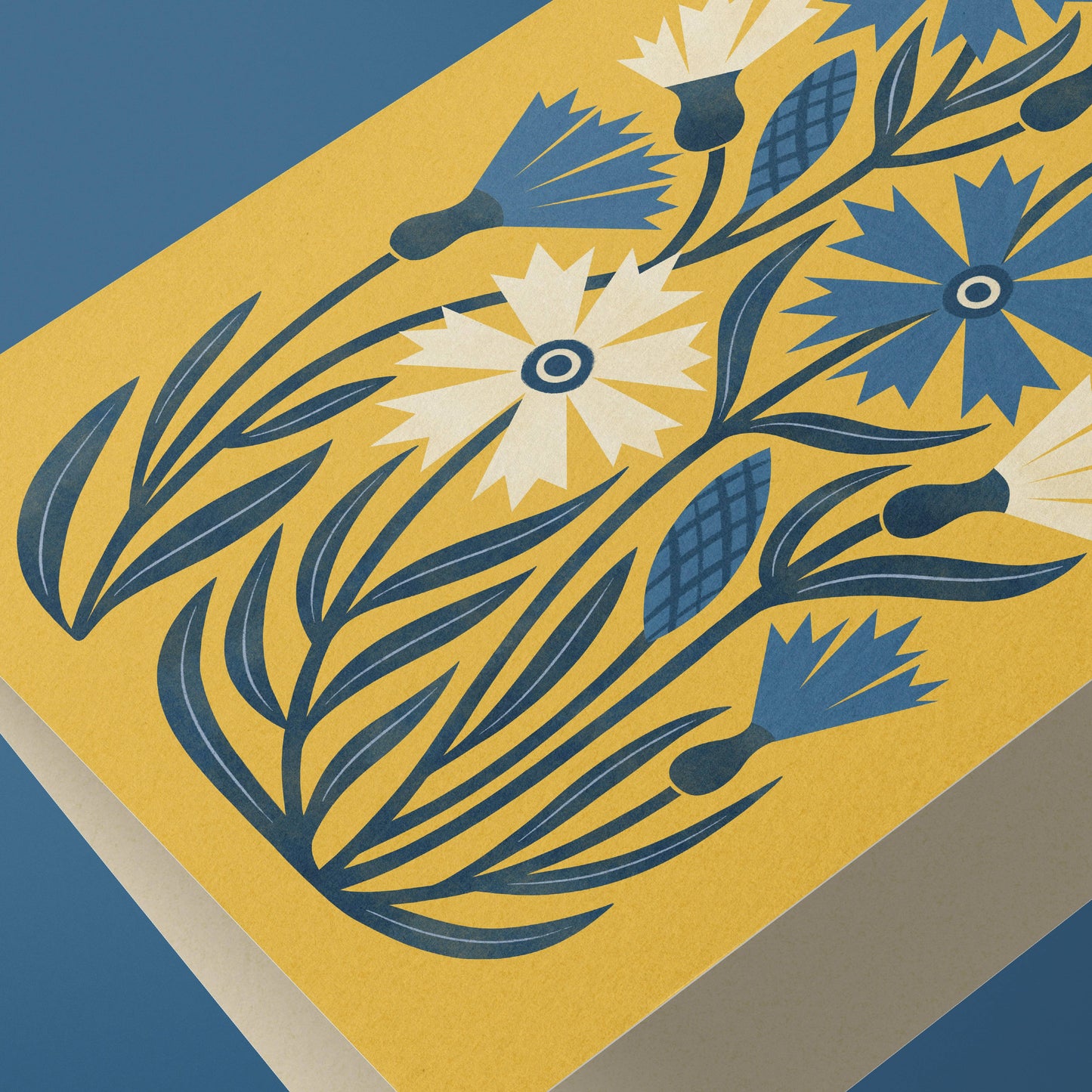 Cornflower | Modern-Retro Floral Reusable Greeting Card