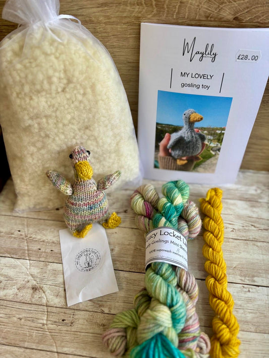 Trio of Lovely Goslings knitting kit