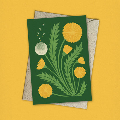 Dandelion | Modern-Retro Floral Reusable Greeting Card