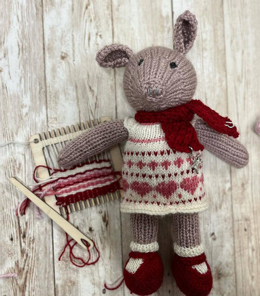 Locket's Year of Little Cotton Rabbits - February - Piggy in a Dress