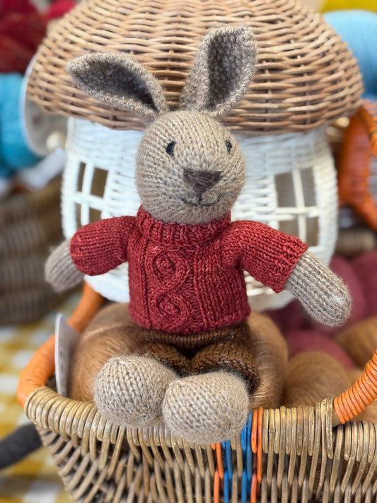 Little Cotton Rabbits Kit - Bunny in an Autumnal Cable Sweater