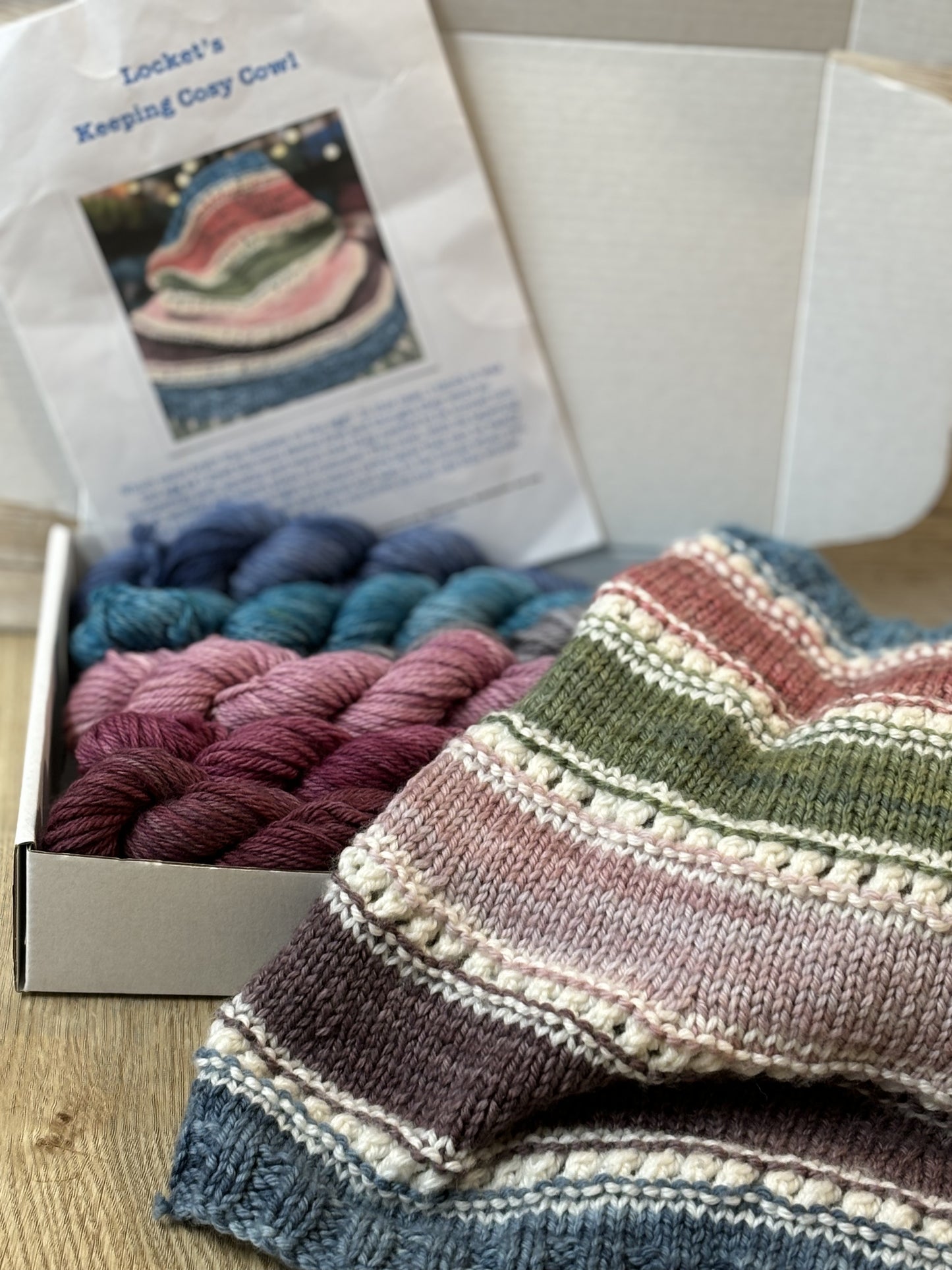 Cosy Cowl Kits with my hand dyed super soft DK