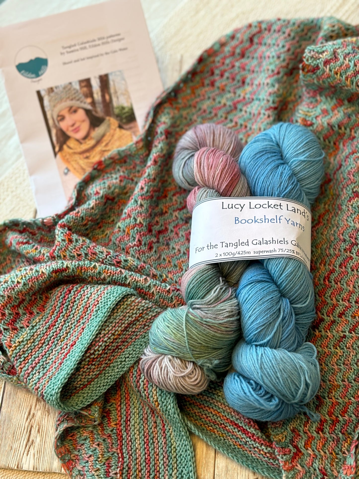 Bookshelf Yarn Sets & Pattern for the Tangled Galashiels 2024 Shawl