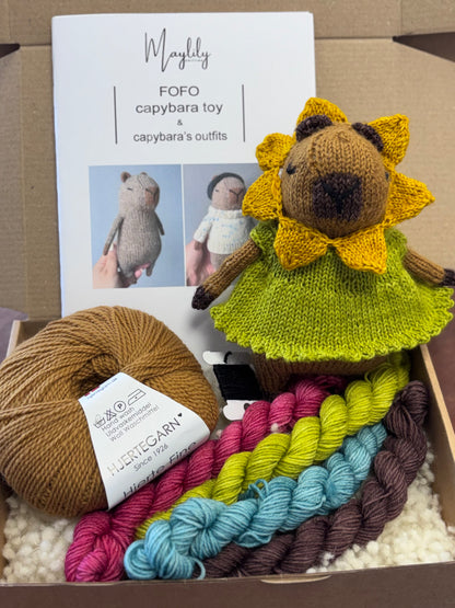 ***NEW*** Happy Flower Capybara knitting kit