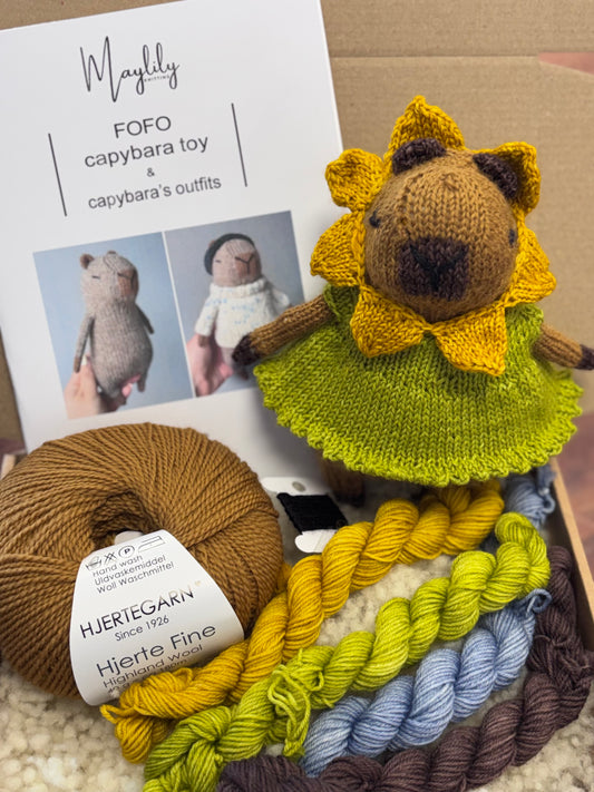 ***NEW*** Happy Flower Capybara knitting kit