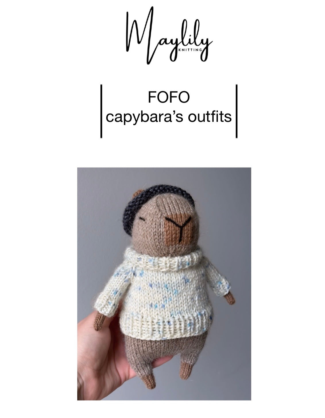 ***NEW*** Happy Flower Capybara knitting kit