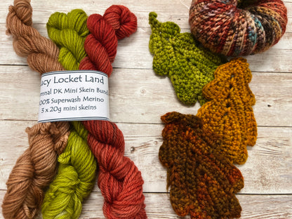 Set of 3 Autumnal DK 20g mini skeins