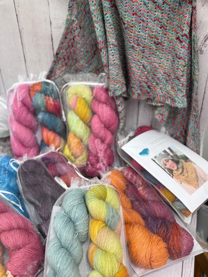 Locket’s Shawl kits for the Gala Water Tangled Galashiels Shawl