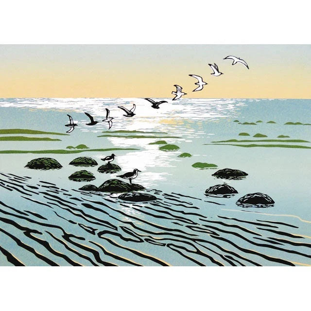 Green Pebble Greetings Cards