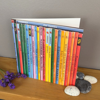 New Bookshelf Art greetings card by Roo Waterhouse