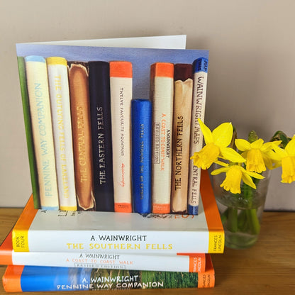 New Bookshelf Art greetings card by Roo Waterhouse
