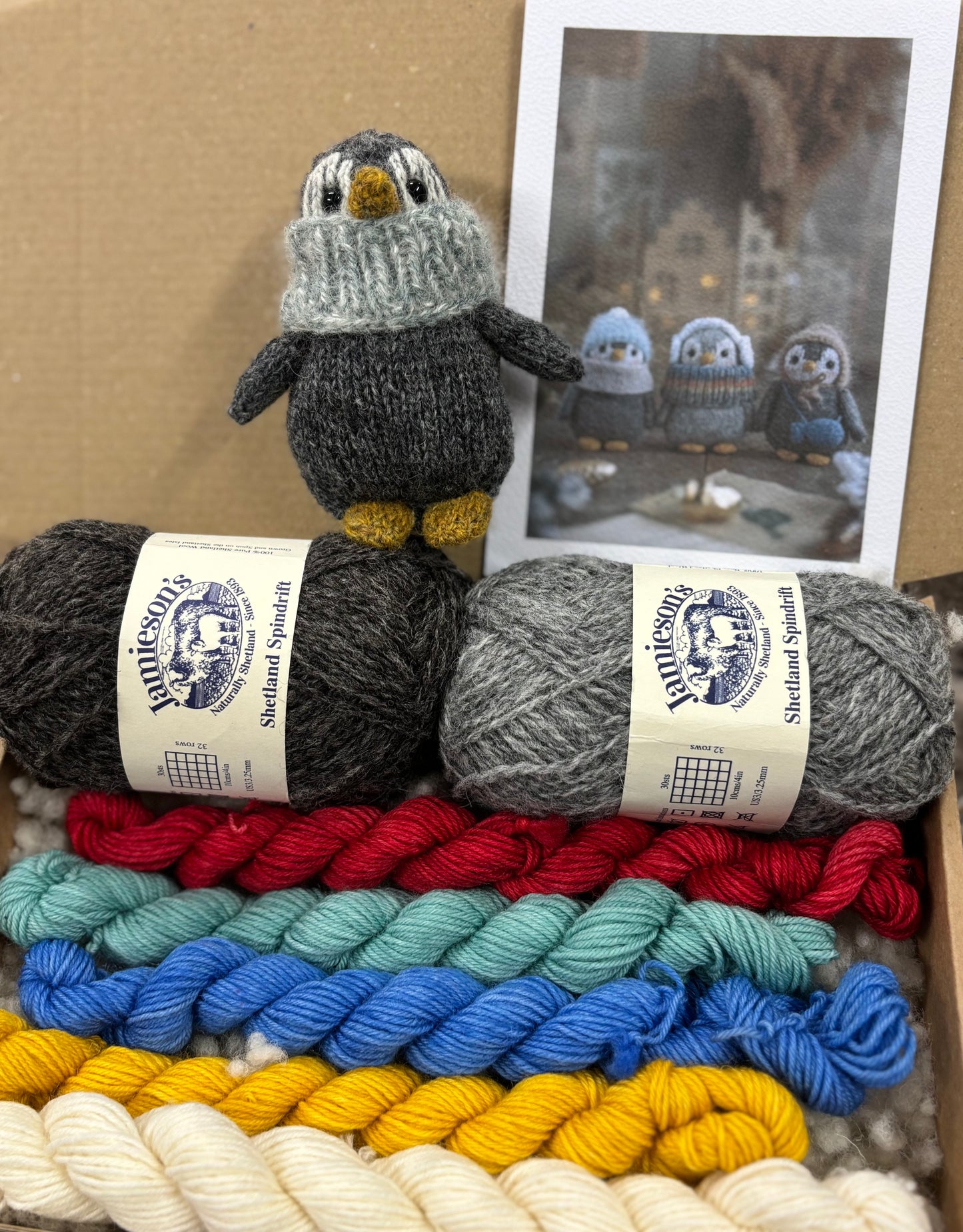 The Little Penguin by Kristina Tsvikevich Knitting Kits - pattern available separately