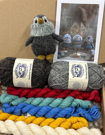 The Little Penguin by Kristina Tsvikevich Knitting Kits - pattern available separately