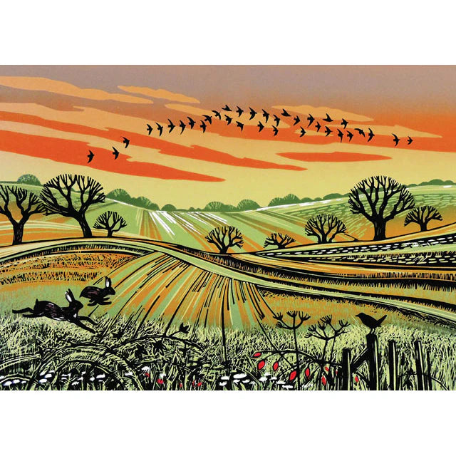 Green Pebble Greetings Cards