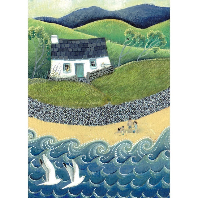 Green Pebble Greetings Cards