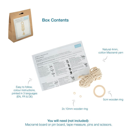 Mini Macrame Decoration Kit - Owl