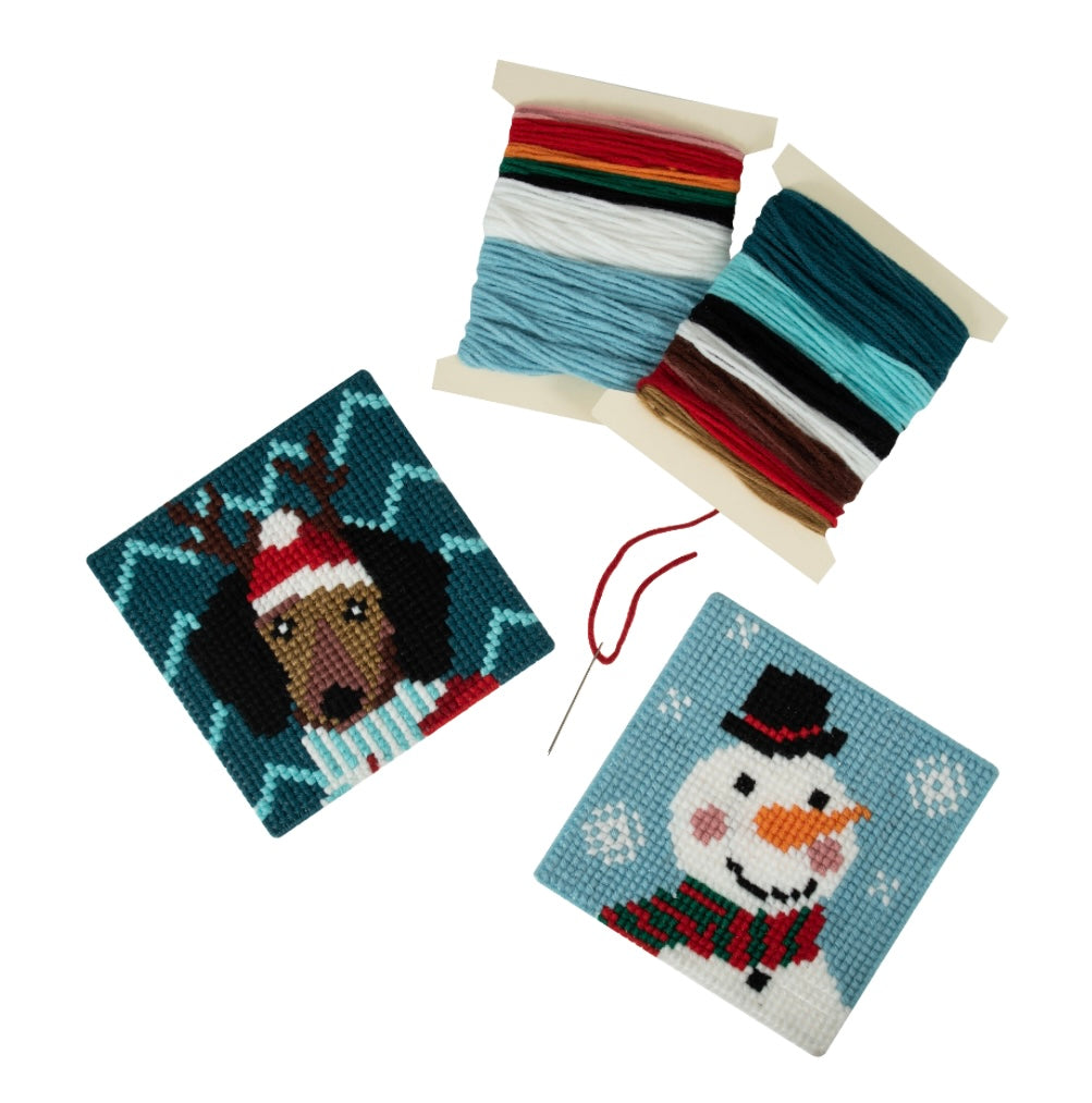 My First Counted Cross Stitch - Dog and Snowman