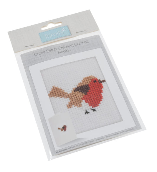 Robin Cross Stitch Card Kit