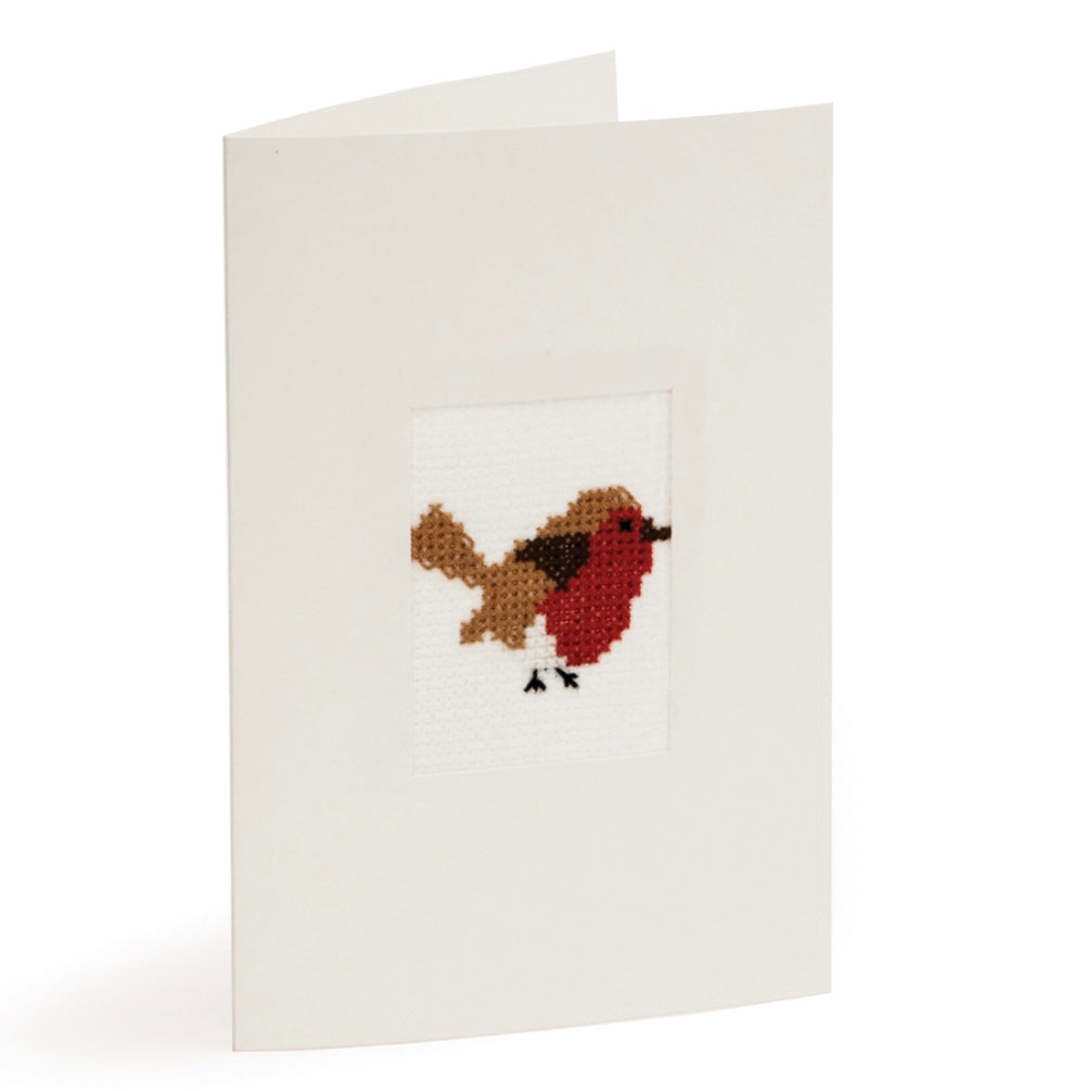 Robin Cross Stitch Card Kit