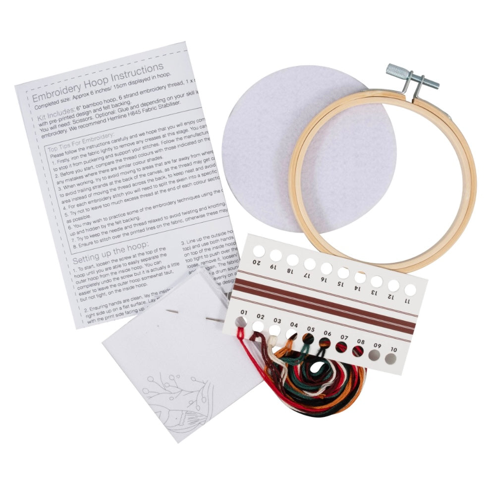Embroidery Kits with Hoop (Small)