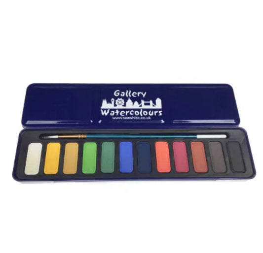 *New* Watercolour Paint Tin - 12 colours