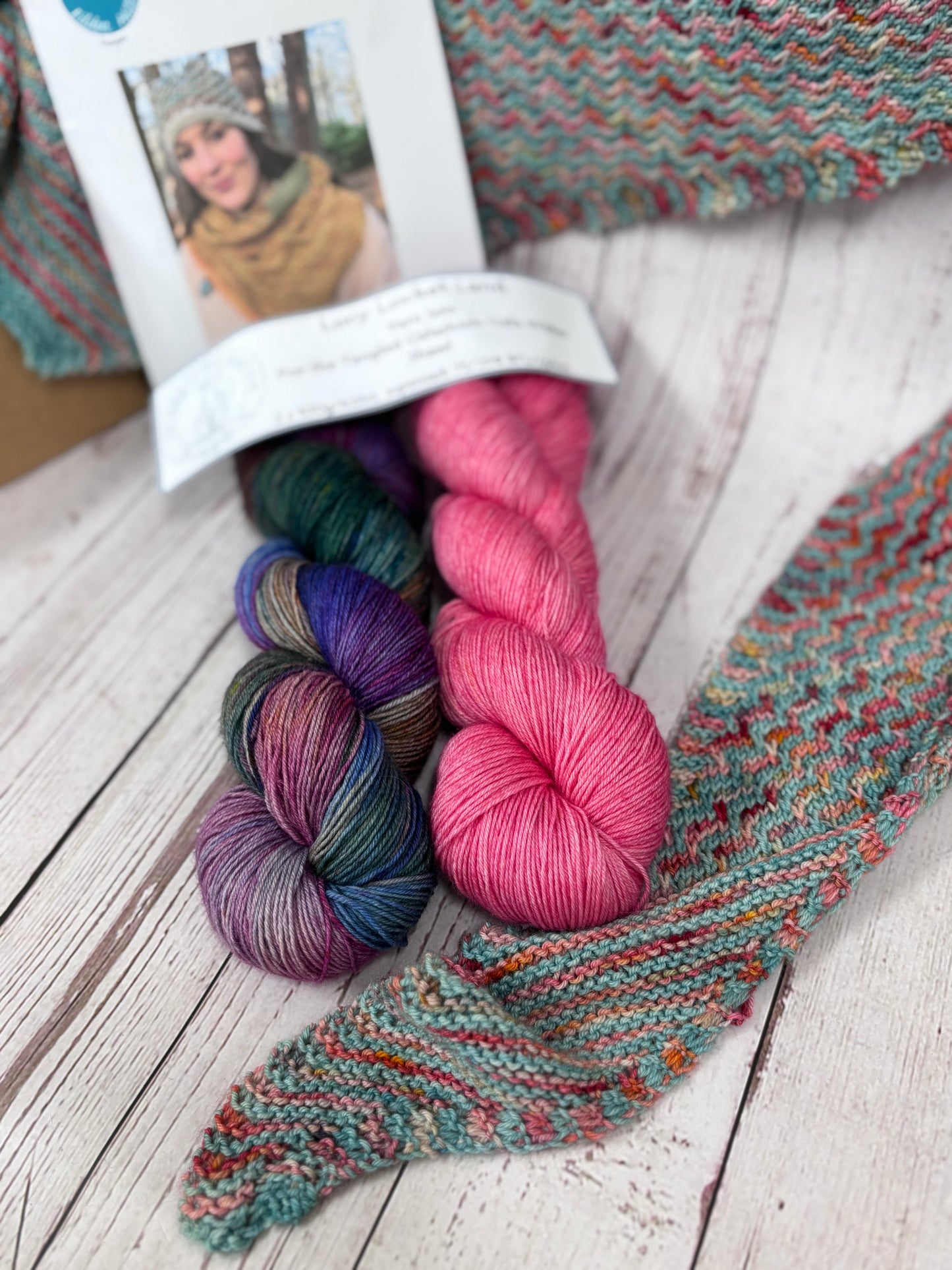Locket’s Shawl kits for the Gala Water Tangled Galashiels Shawl