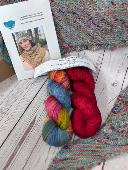 Locket’s Shawl kits for the Gala Water Tangled Galashiels Shawl