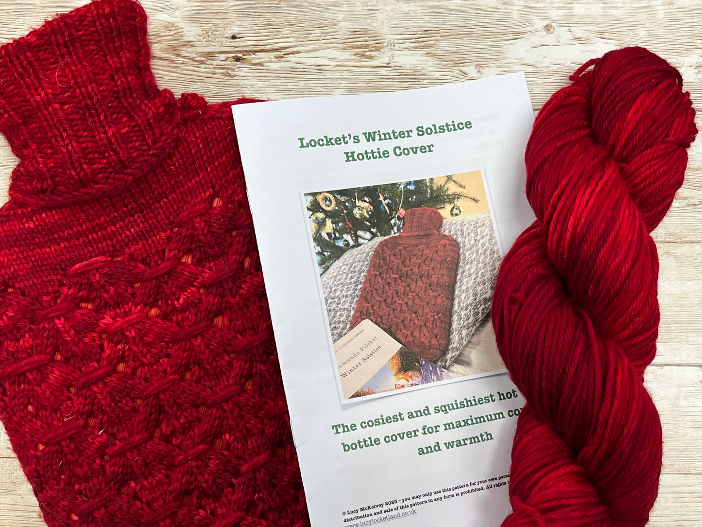 Locket’s Solstice Hot Water Bottle - yarn & pattern booklet