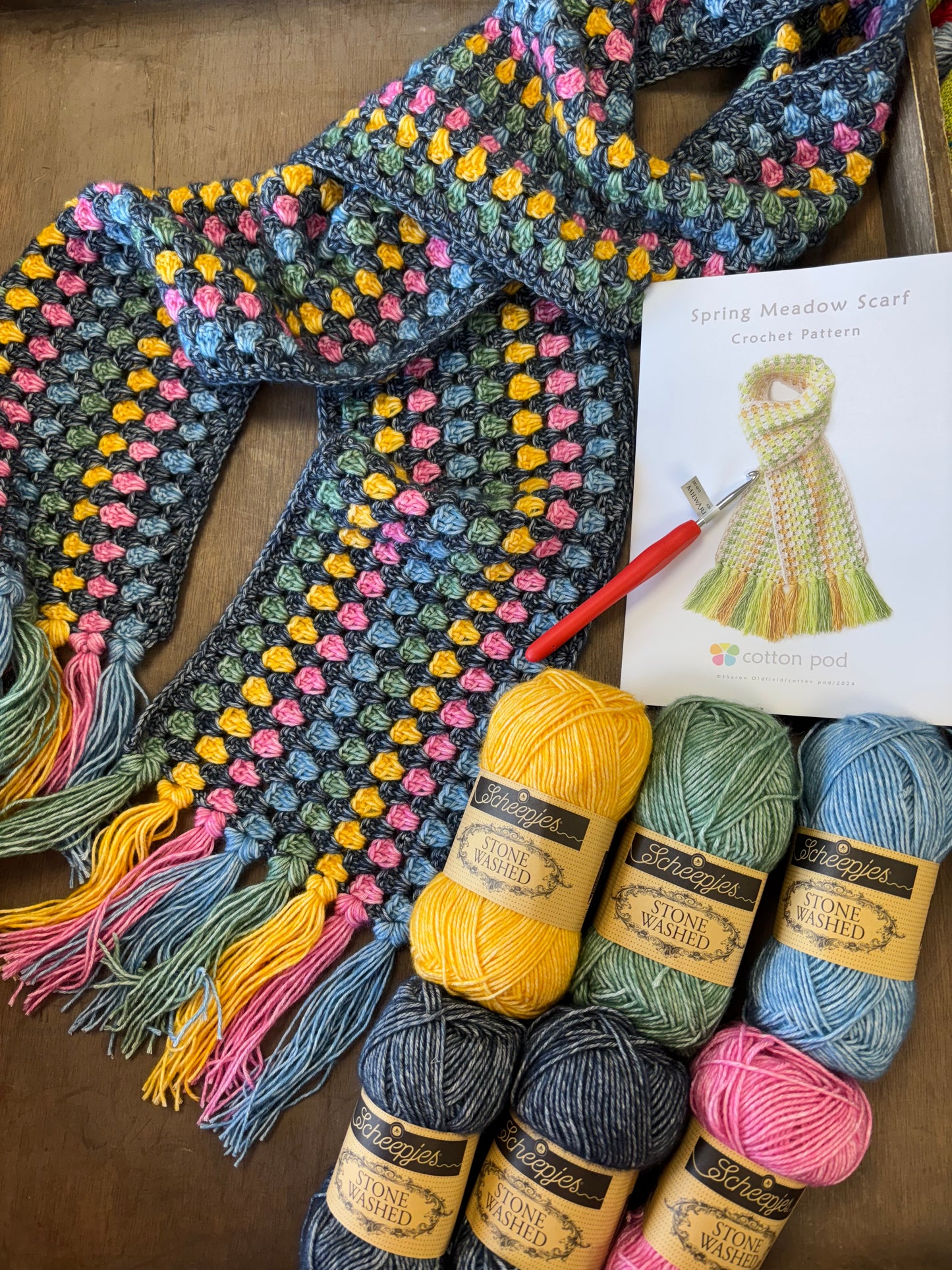 Spring Meadow Crochet Scarf Kit