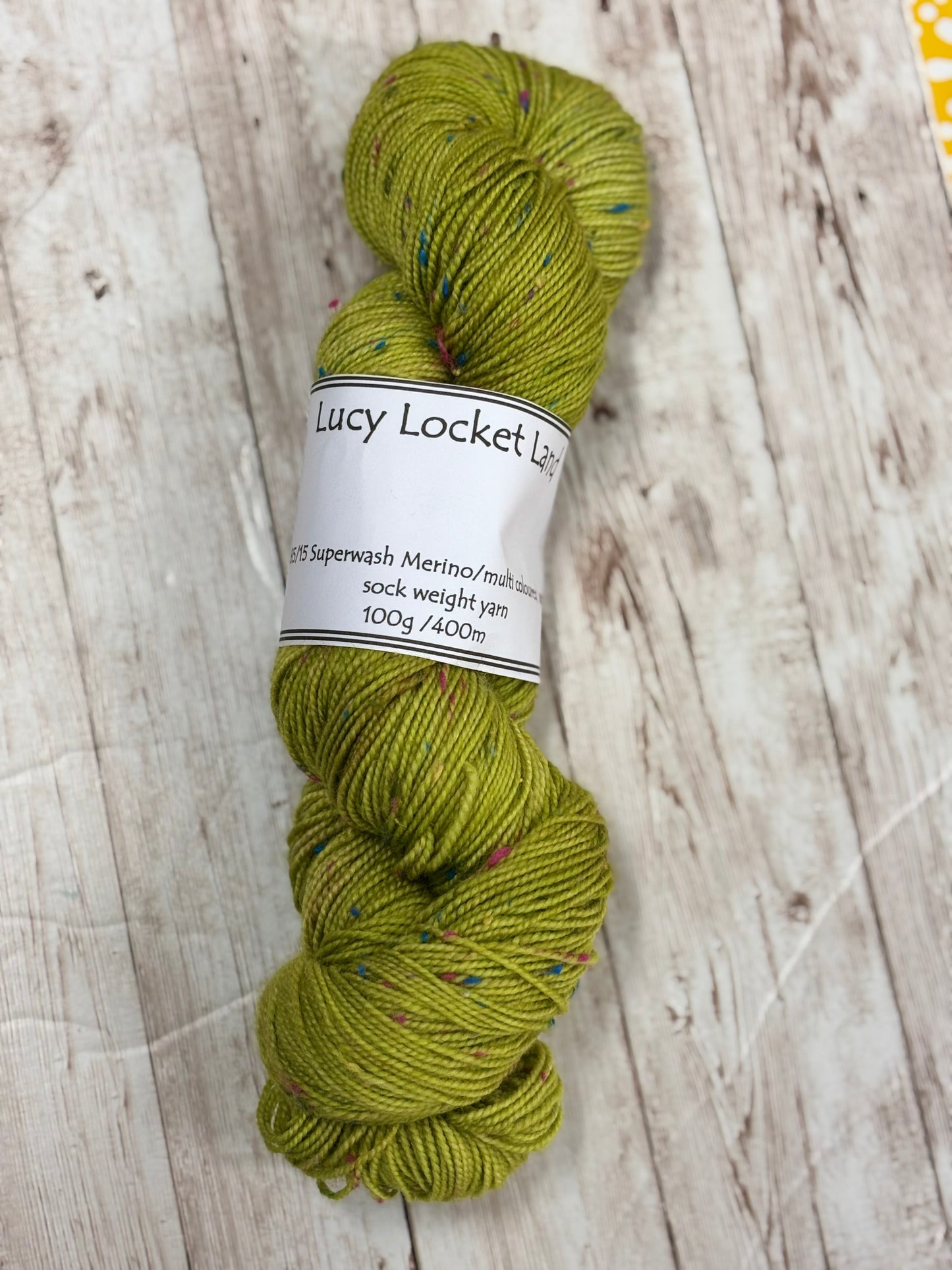 Locket's Hand Dyed 4ply Merino with multi coloured neps