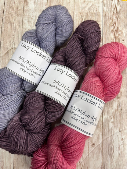 Locket's Hand Dyed 4ply BFL/Nylon Sock Yarn