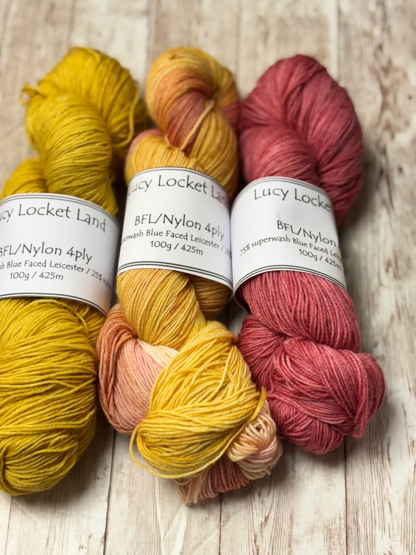 Locket's Hand Dyed 4ply BFL/Nylon Sock Yarn