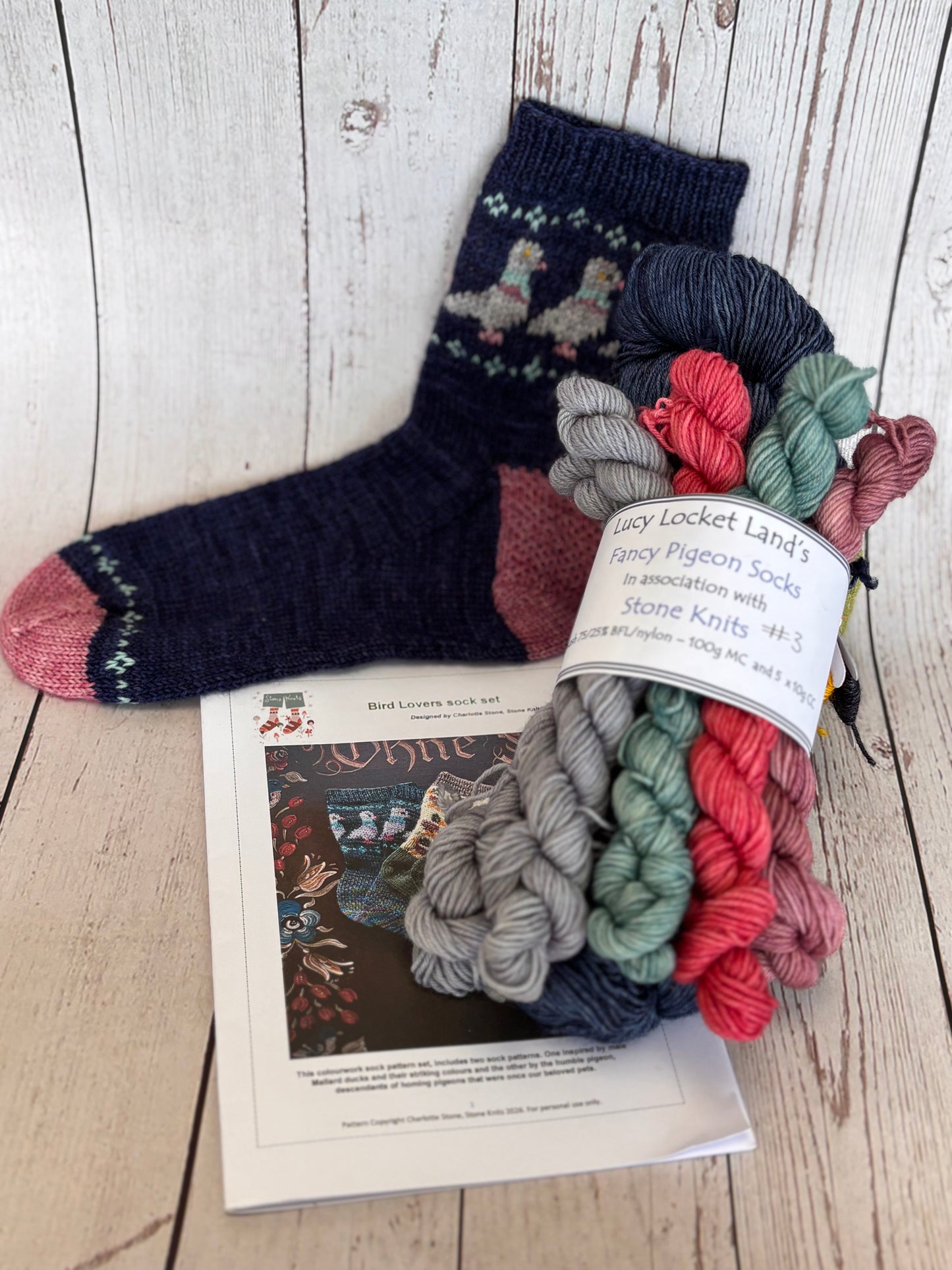 Fancy Pigeon Socks Yarn set