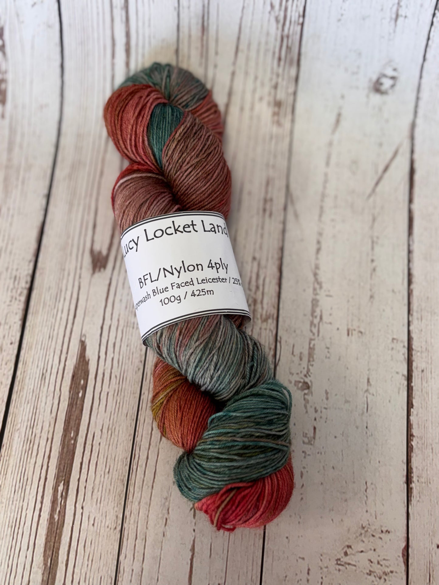 Locket's Hand Dyed 4ply BFL/Nylon Sock Yarn