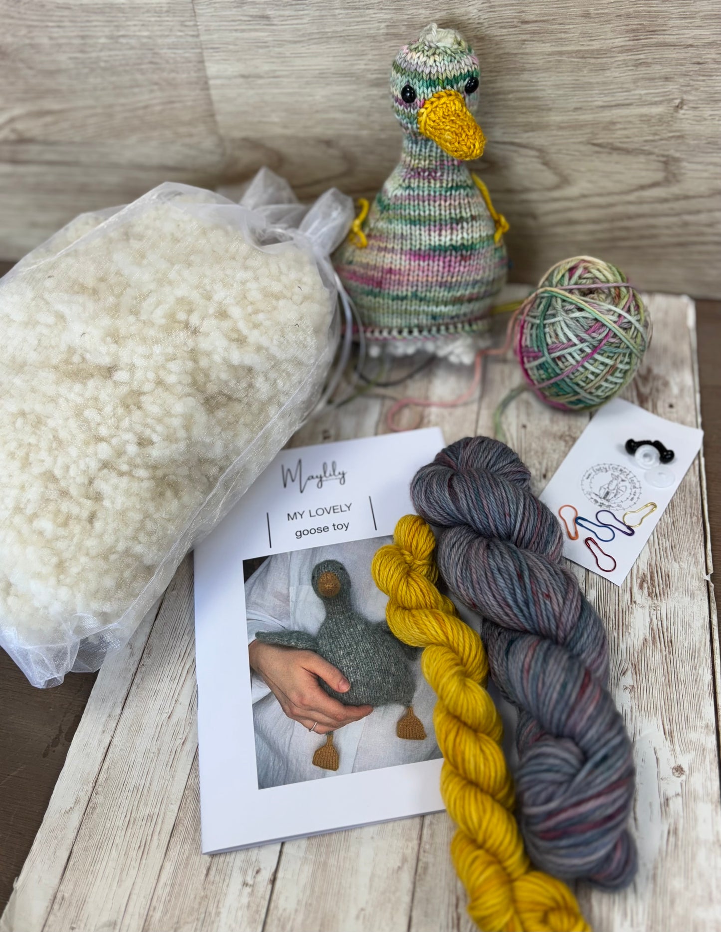 Hand Dyed Lovely Goose knitting kit