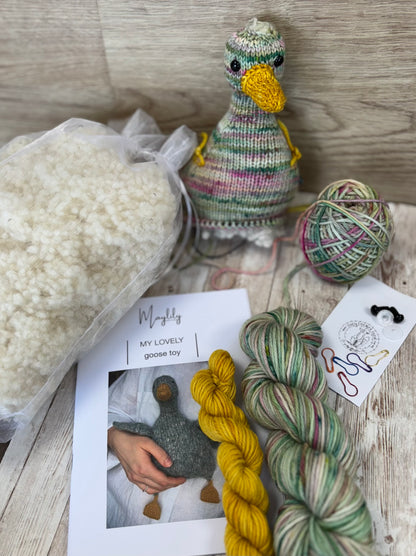 Hand Dyed Lovely Goose knitting kit