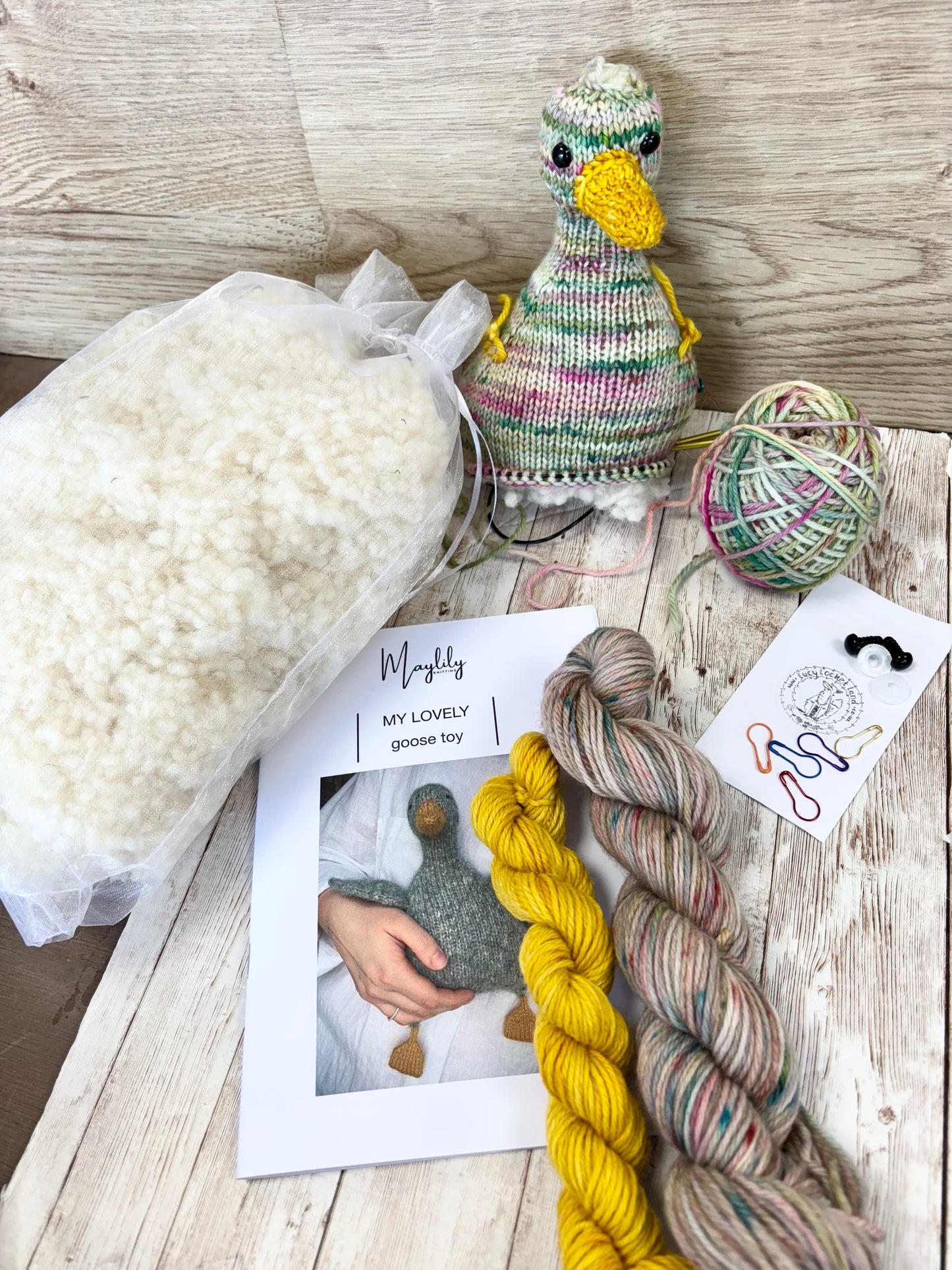 Hand Dyed Lovely Goose knitting kit